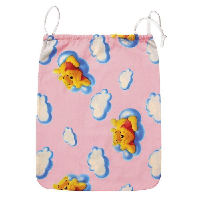 sacchetto asilo "Winnie the Pooh" nuvole, Rosa